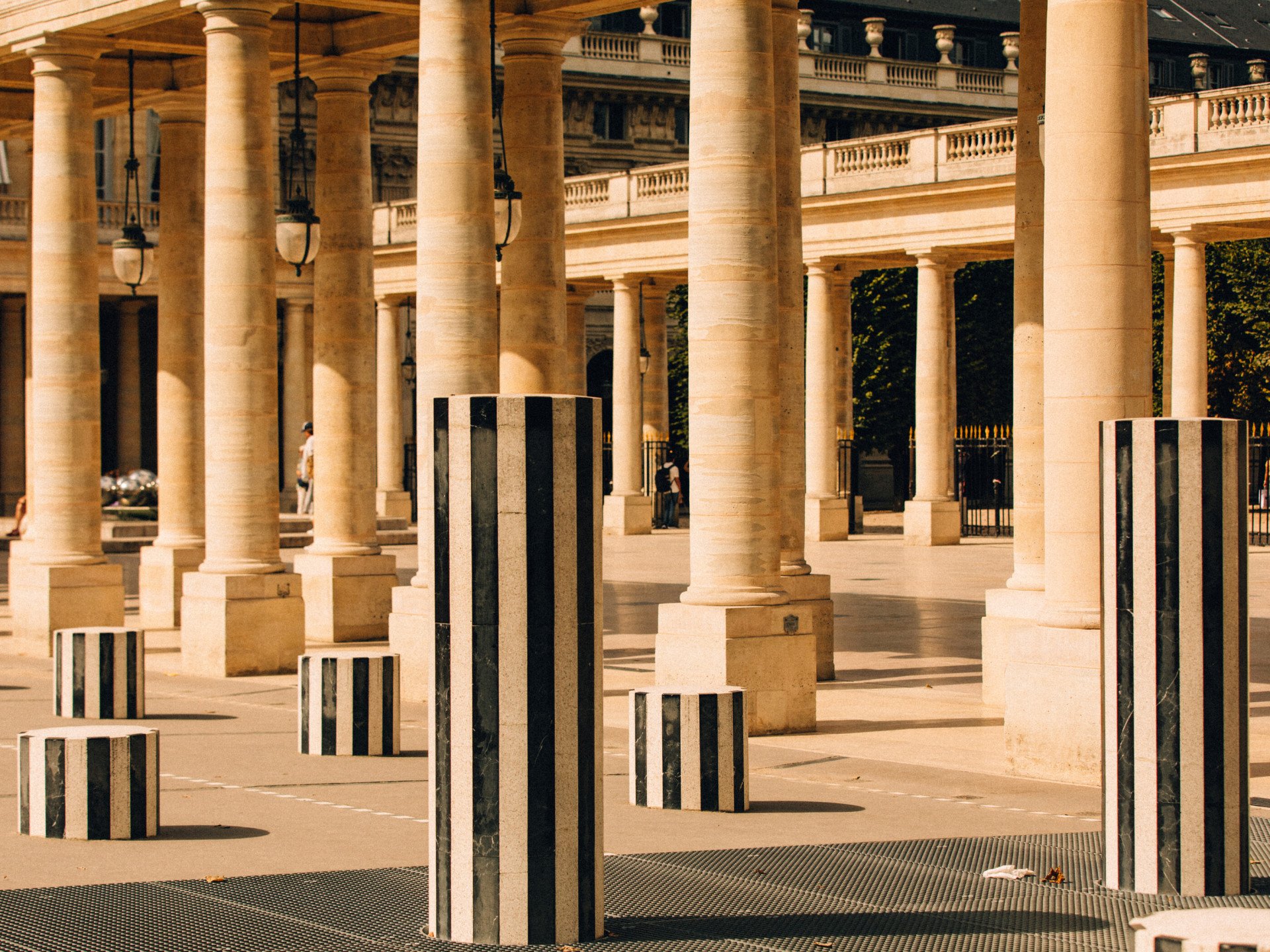 Photography of the Colonnes de Buren.