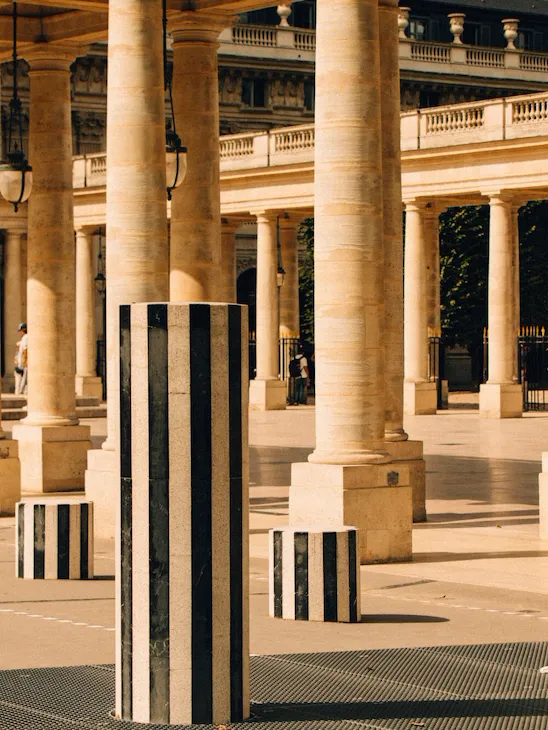 Photography of the Colonnes de Buren.