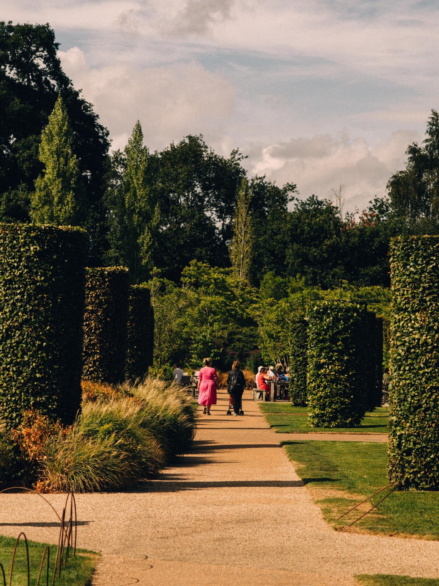 visitors walking in RHS Garden Wisley Ascot