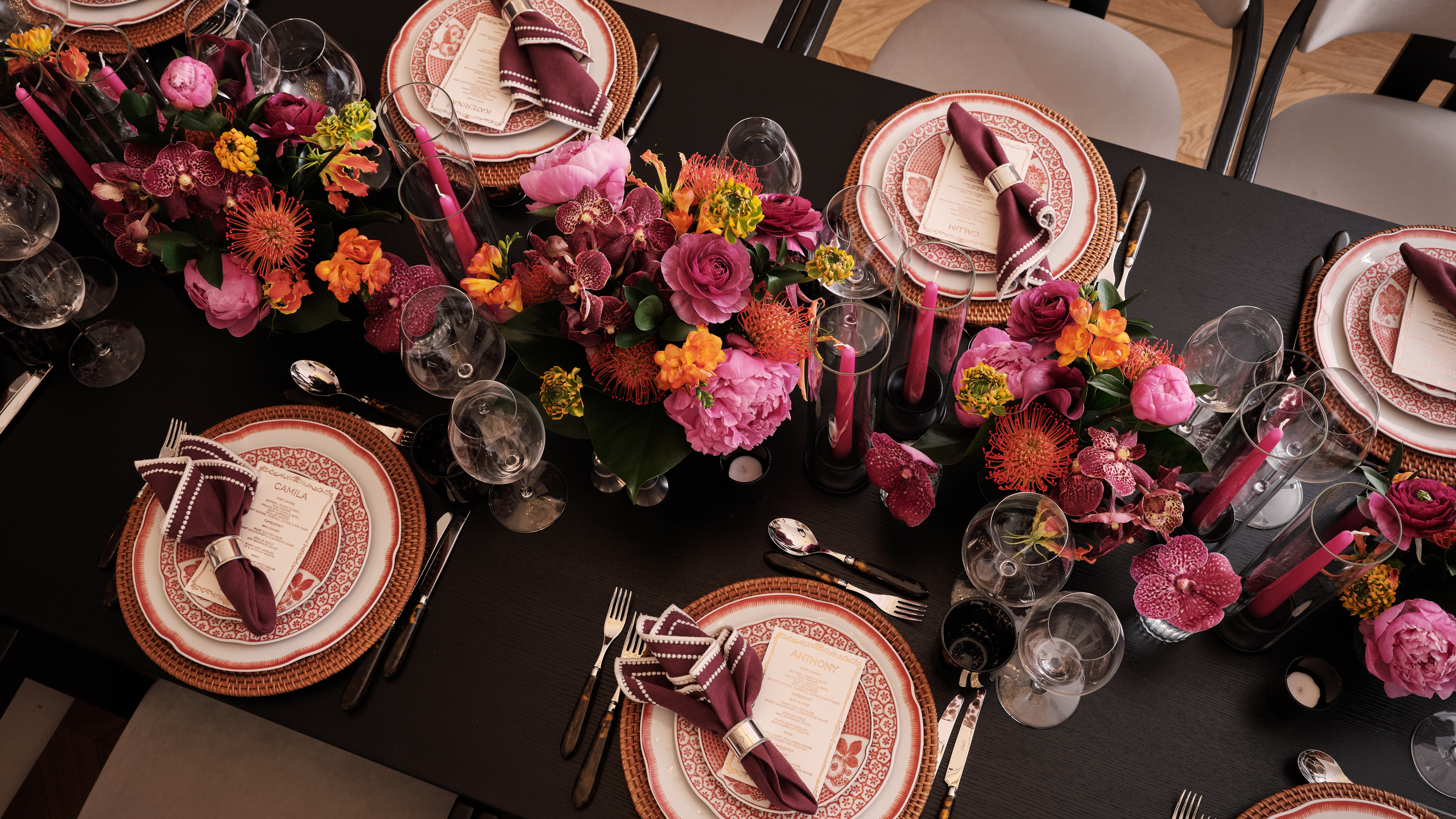Curated by The Dorchester table scaping 