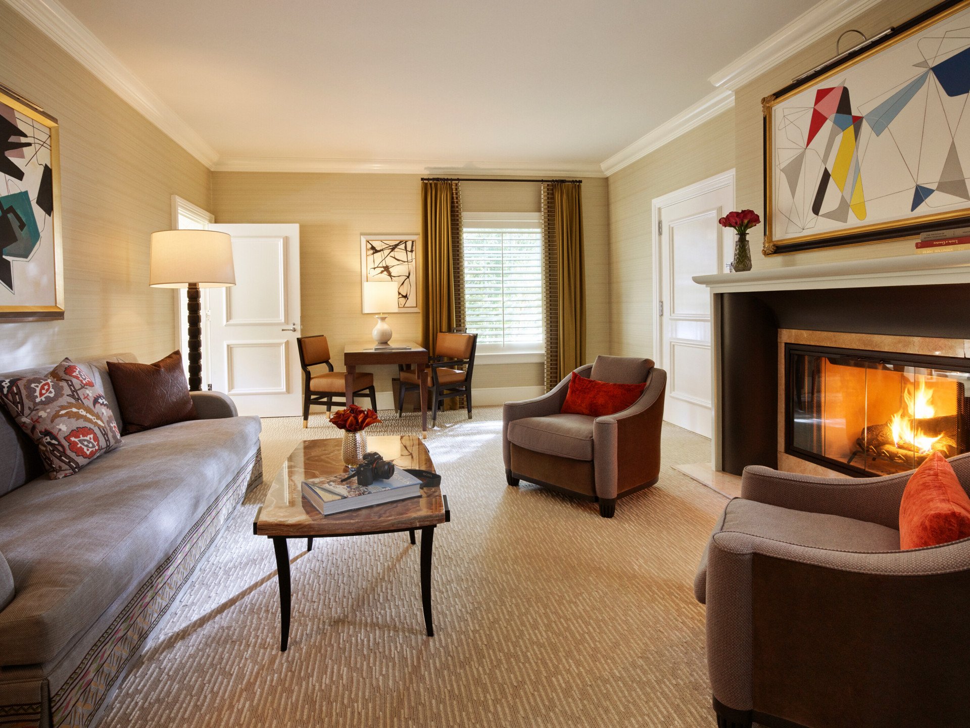 Beverly Hills Bungalow Suite Living Room at The Beverly Hills Hotel, Los Angeles