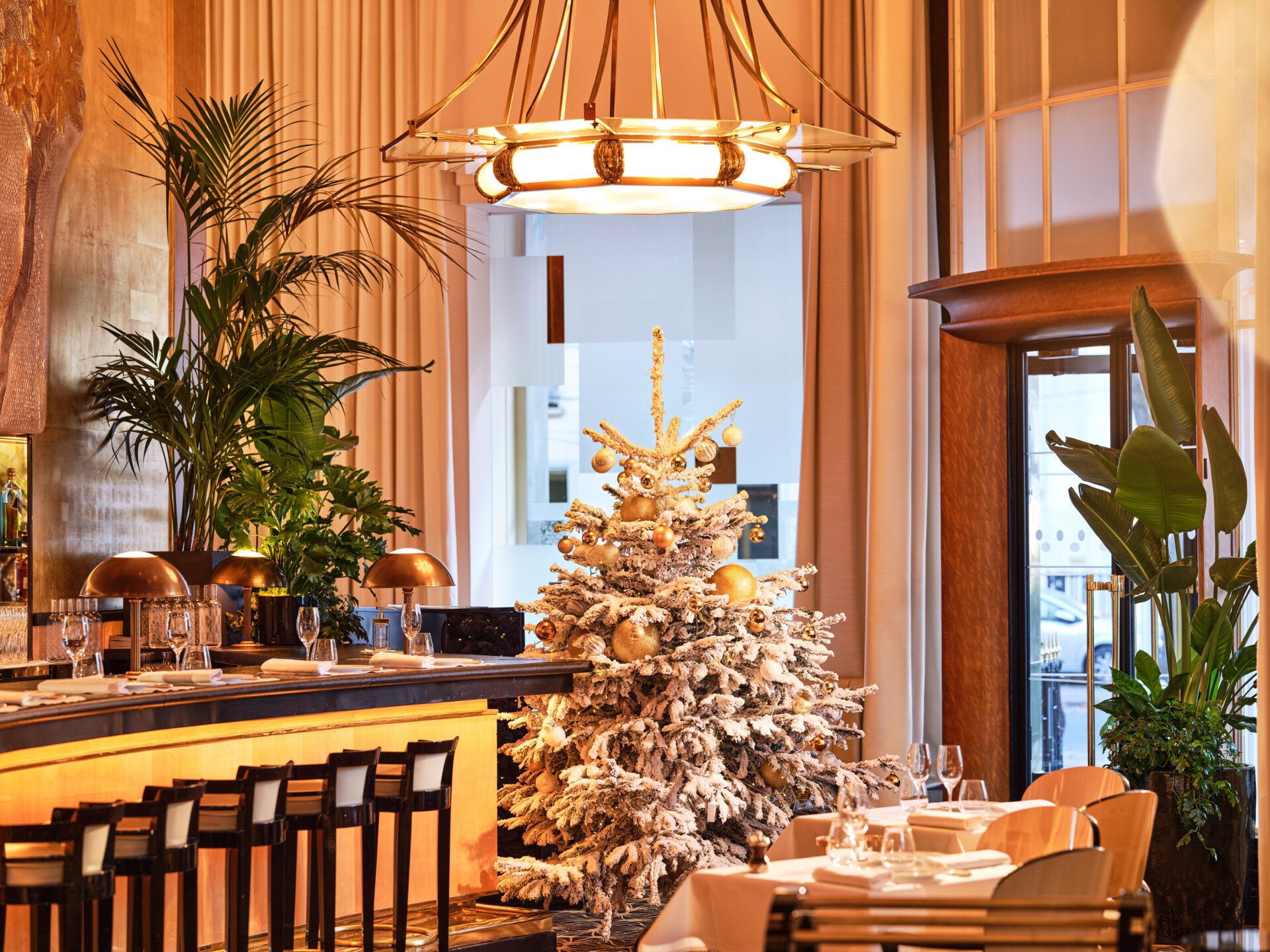 Picture of Le Relais during Christmas.