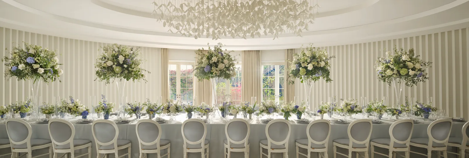 Oval Room arranged for a social event at Coworth Park, a Dorchester Collection hotel