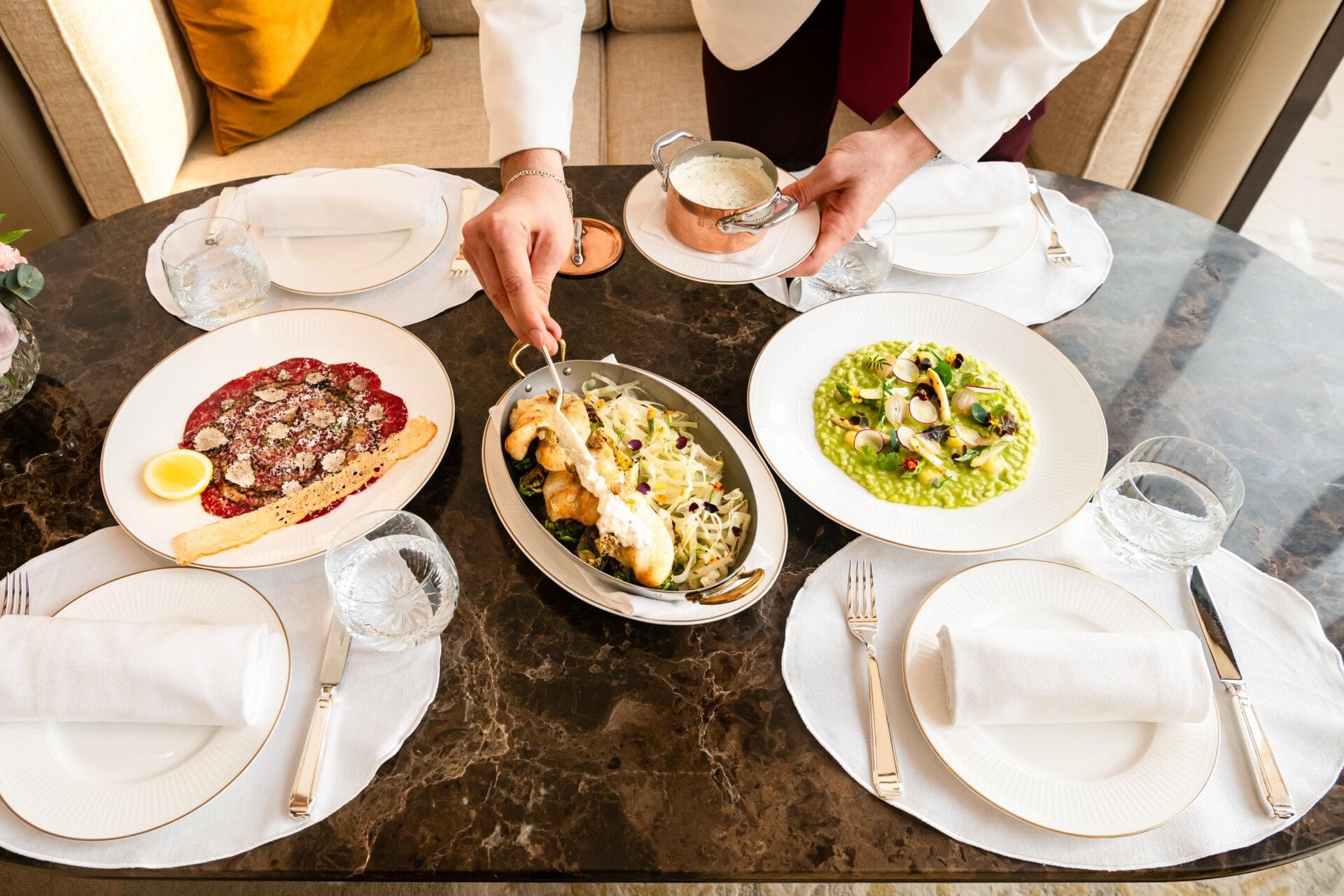 Image of the food at The Gallery at The Lana Dorchester Collection