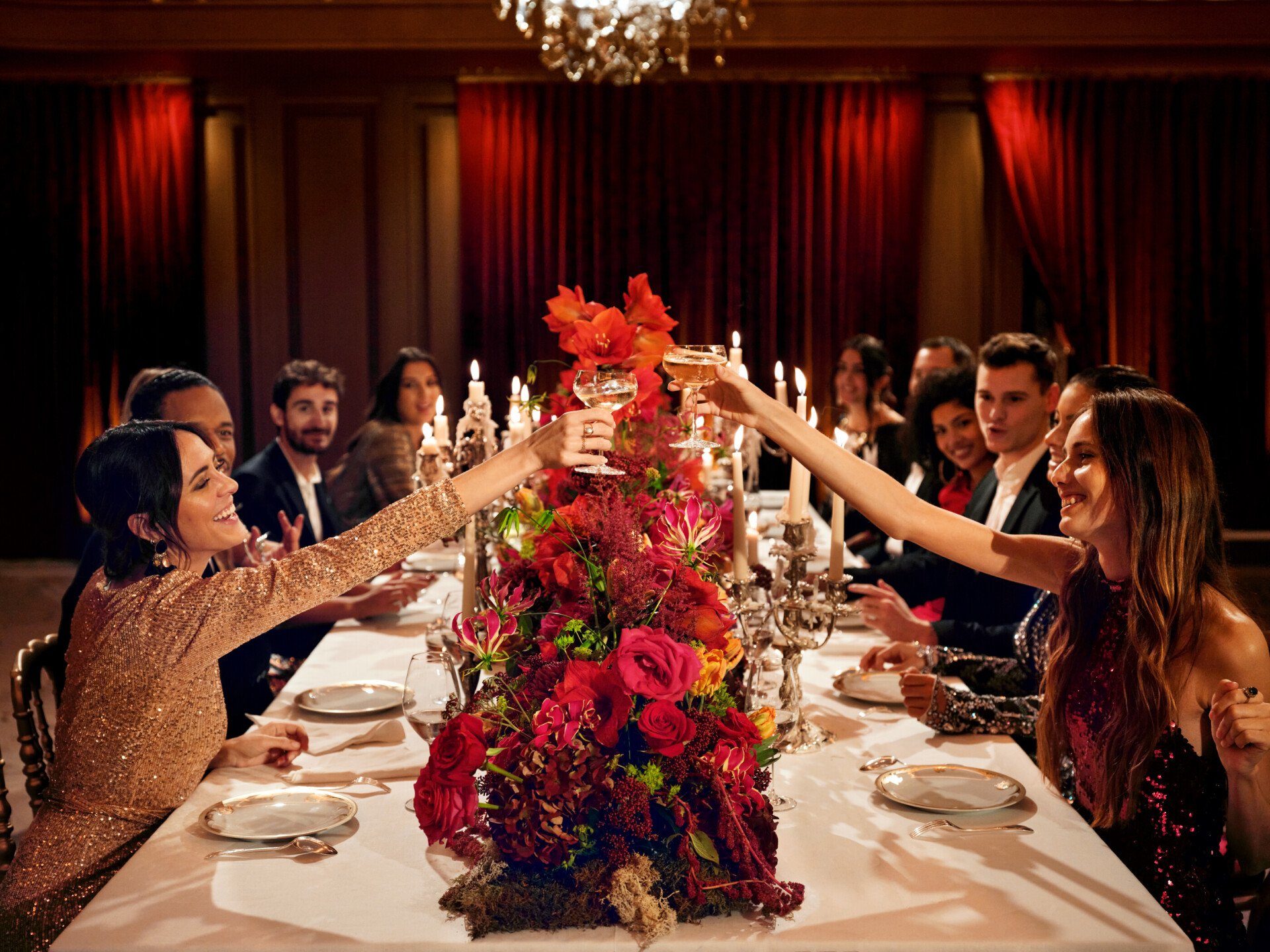 Dinner in Le Salon Haute Couture, at Hôtel Plaza Athénée, Paris - Dorchester Collection.