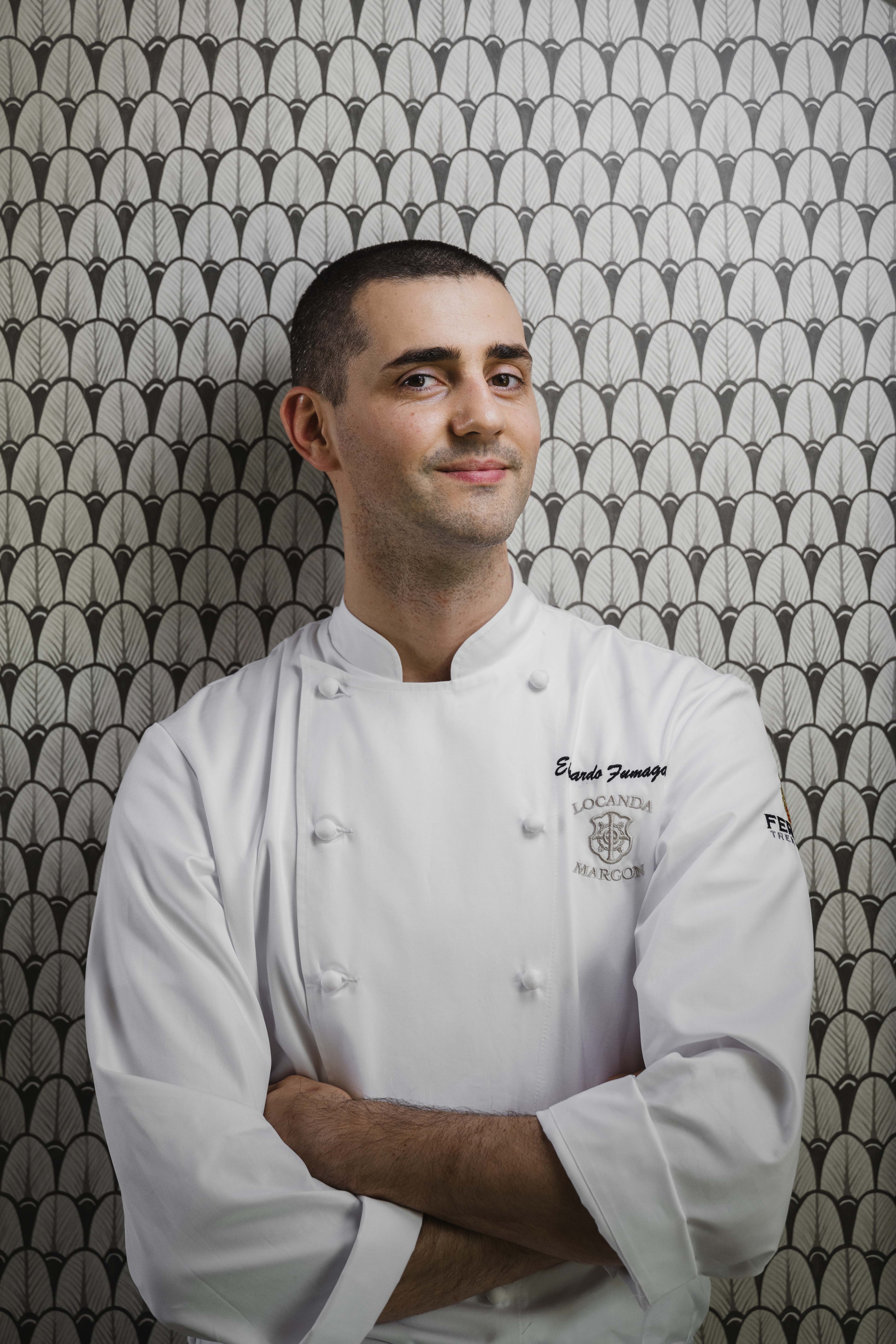 Portrait of the young chef Edoardo Fumagalli 