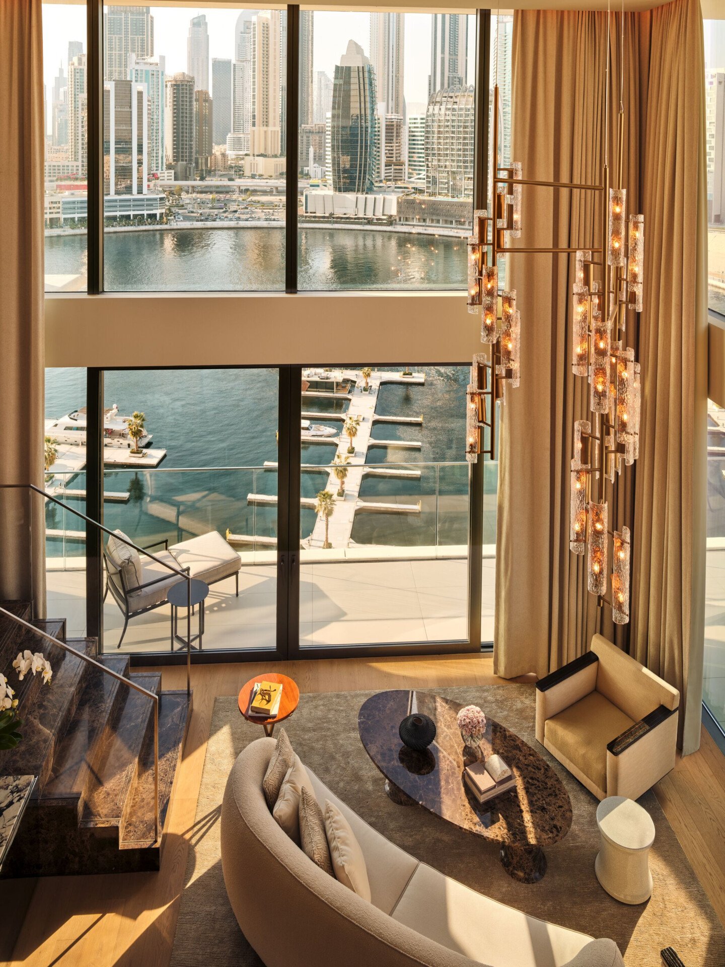 The Lana Marina duplex suite shot from mezzanine level