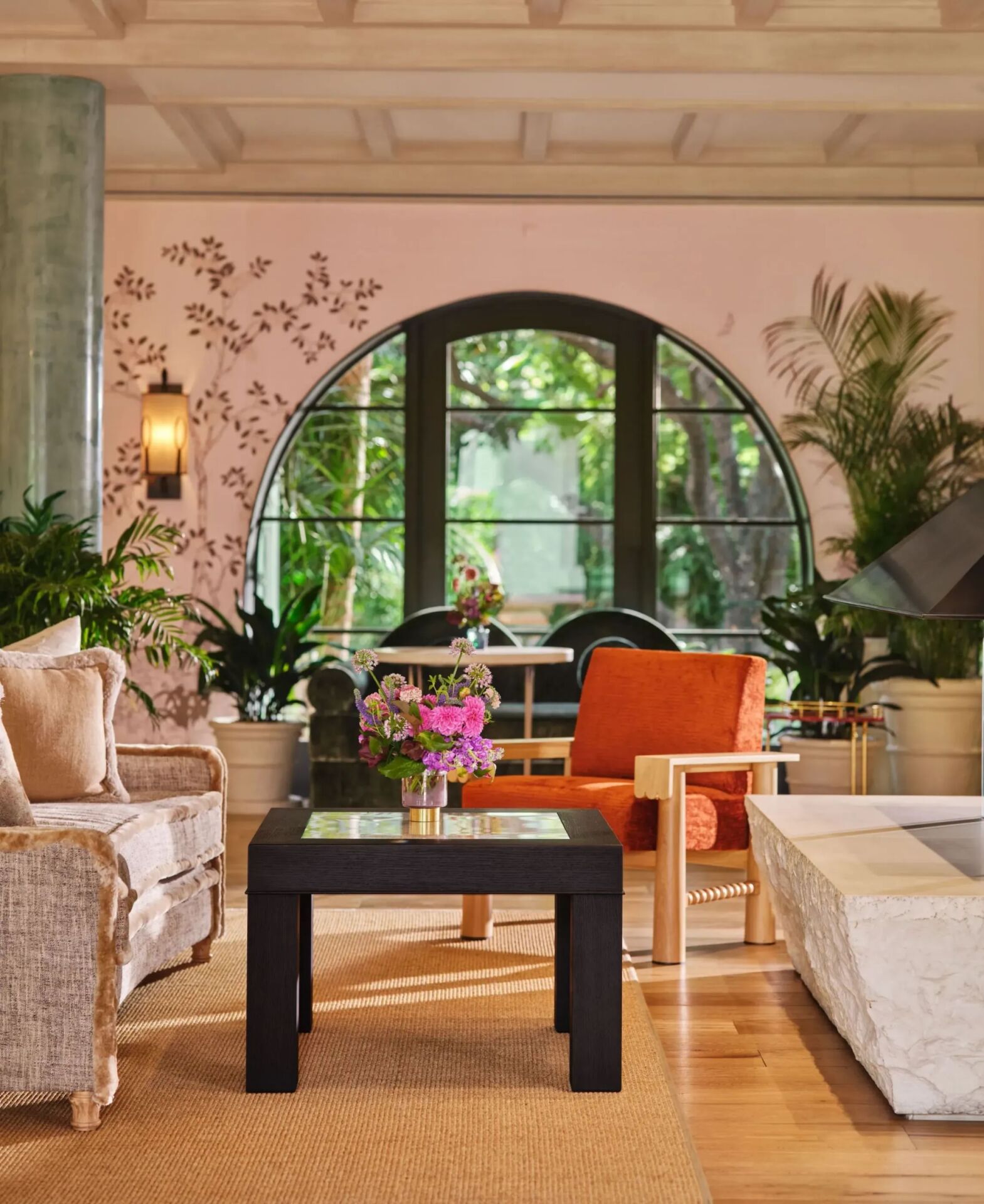 The Living Room at Hotel Bel-Air furniture wide shot 