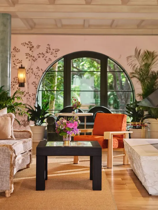 The Living Room at Hotel Bel-Air furniture wide shot