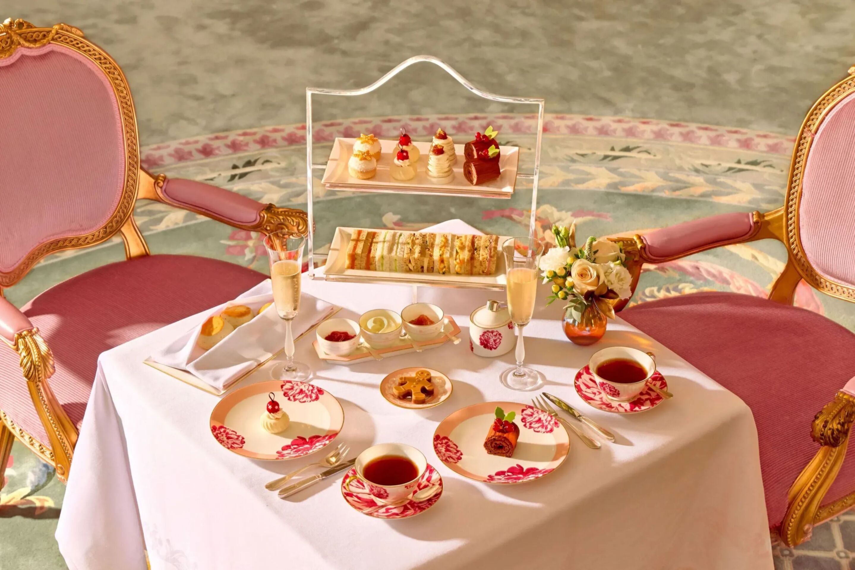 Festive Afternoon Tea at The Promenade in warm lighting