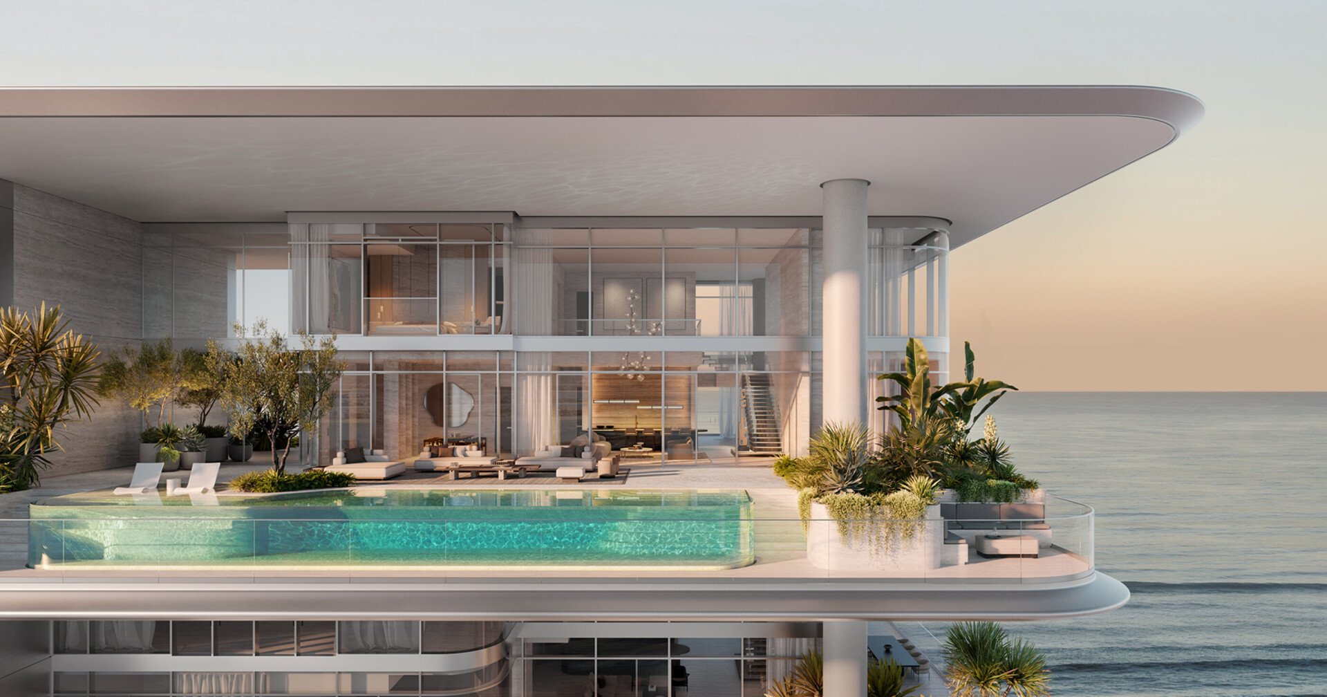 Orla Infinity Residences building exterior CGI, Dubai