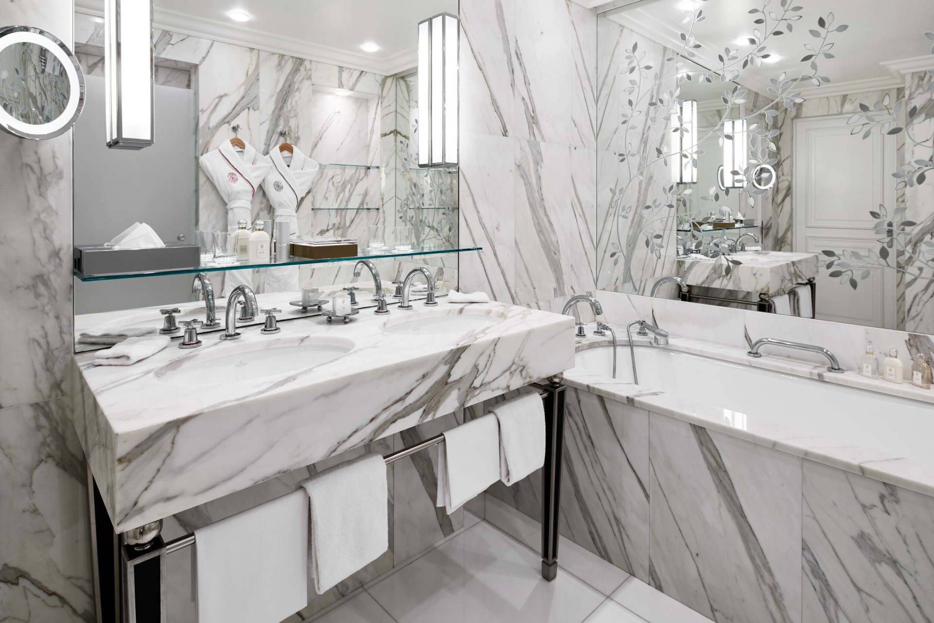 La salle de bain de la Suite prestige.