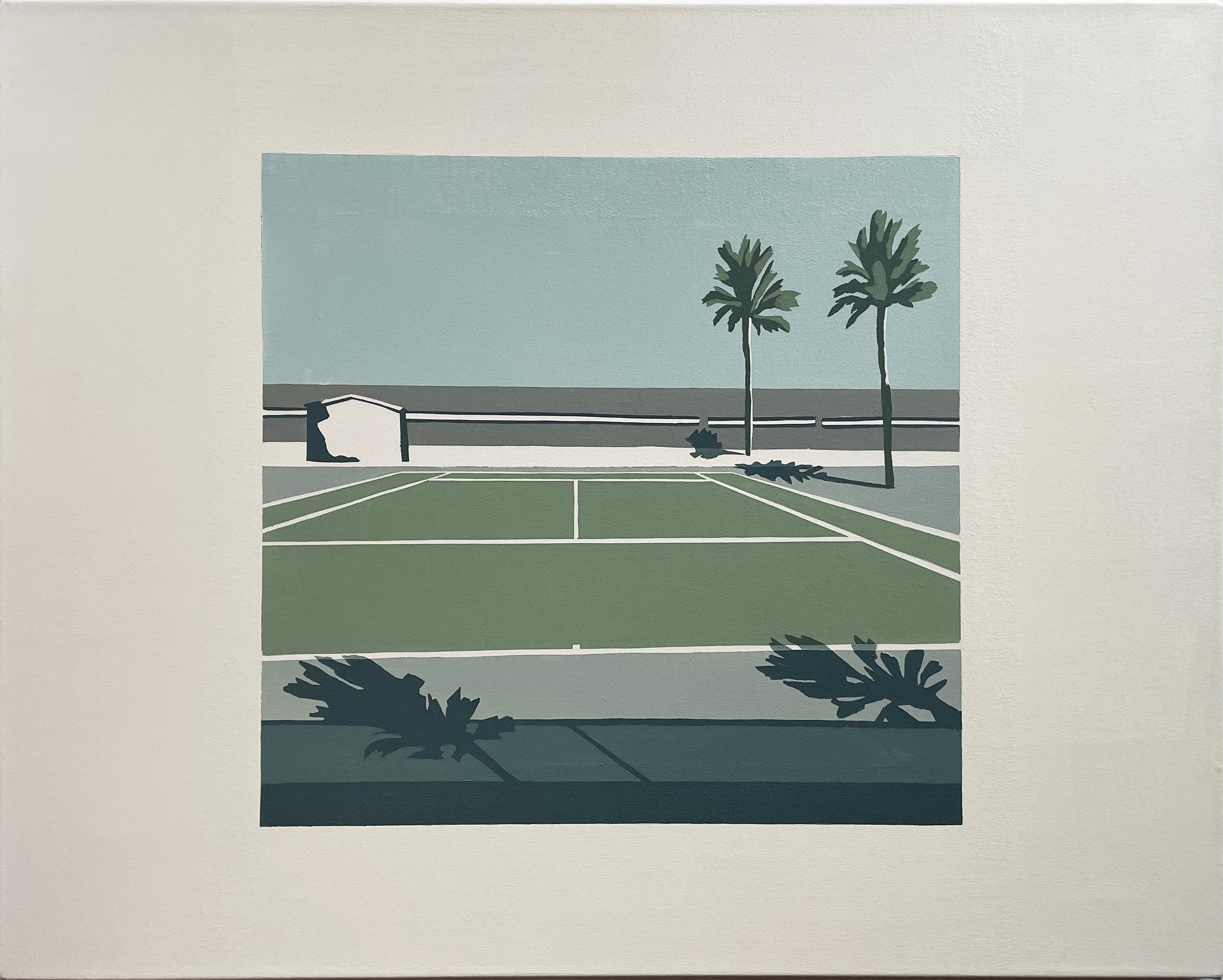 Quadro di Mauro Baio rappresentante un campo da tennis