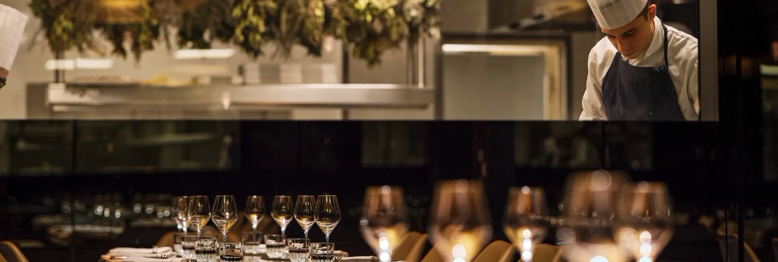 View from the Chef's Table of the kitchen at Le Meurice, Paris - Dorchester Collection