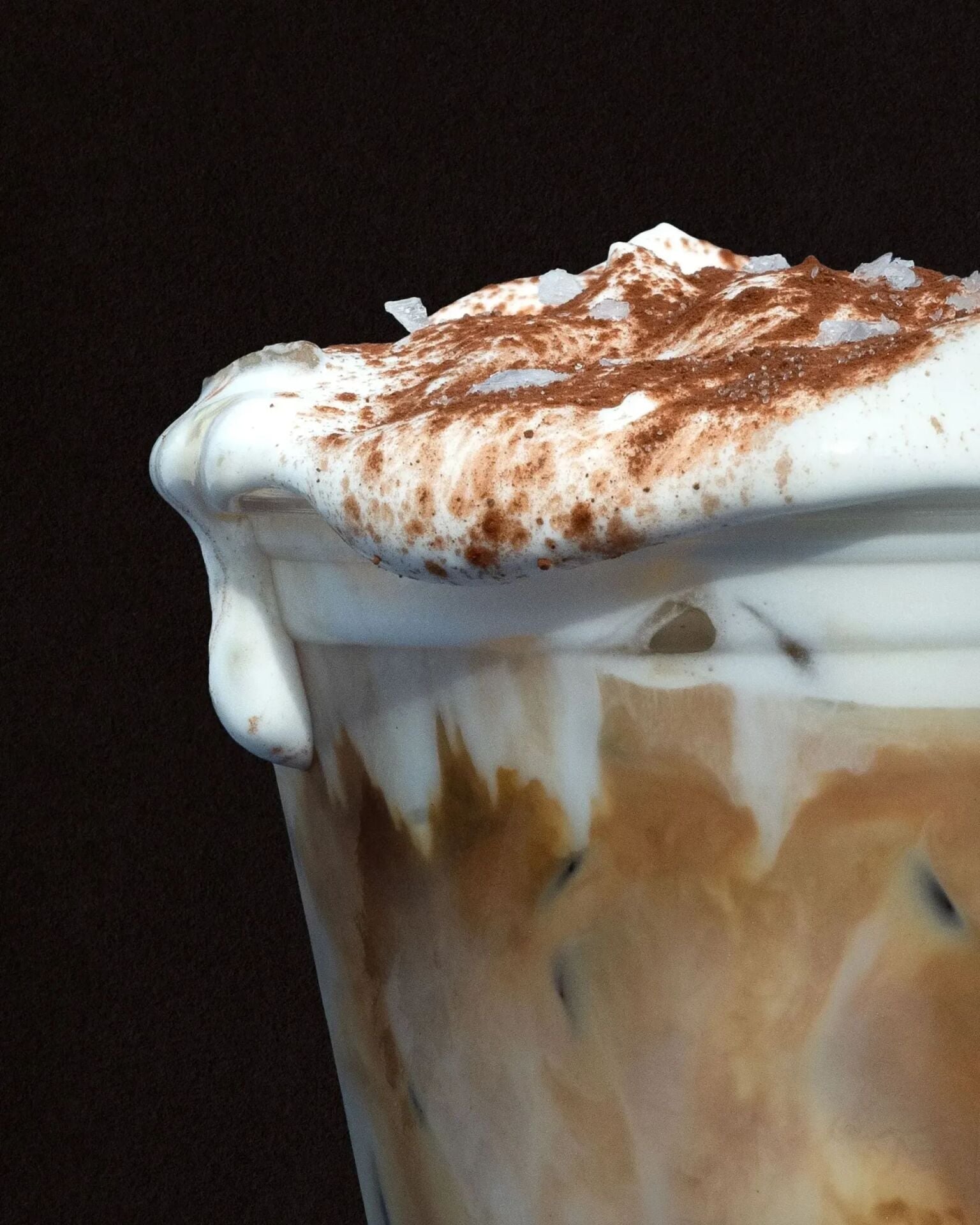 Iced coffee with cream from Alfred Coffee, Beverly Hills