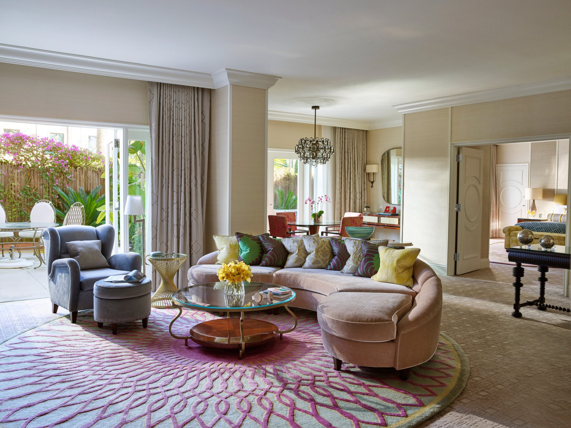Premiere Suite with Patio living room 
