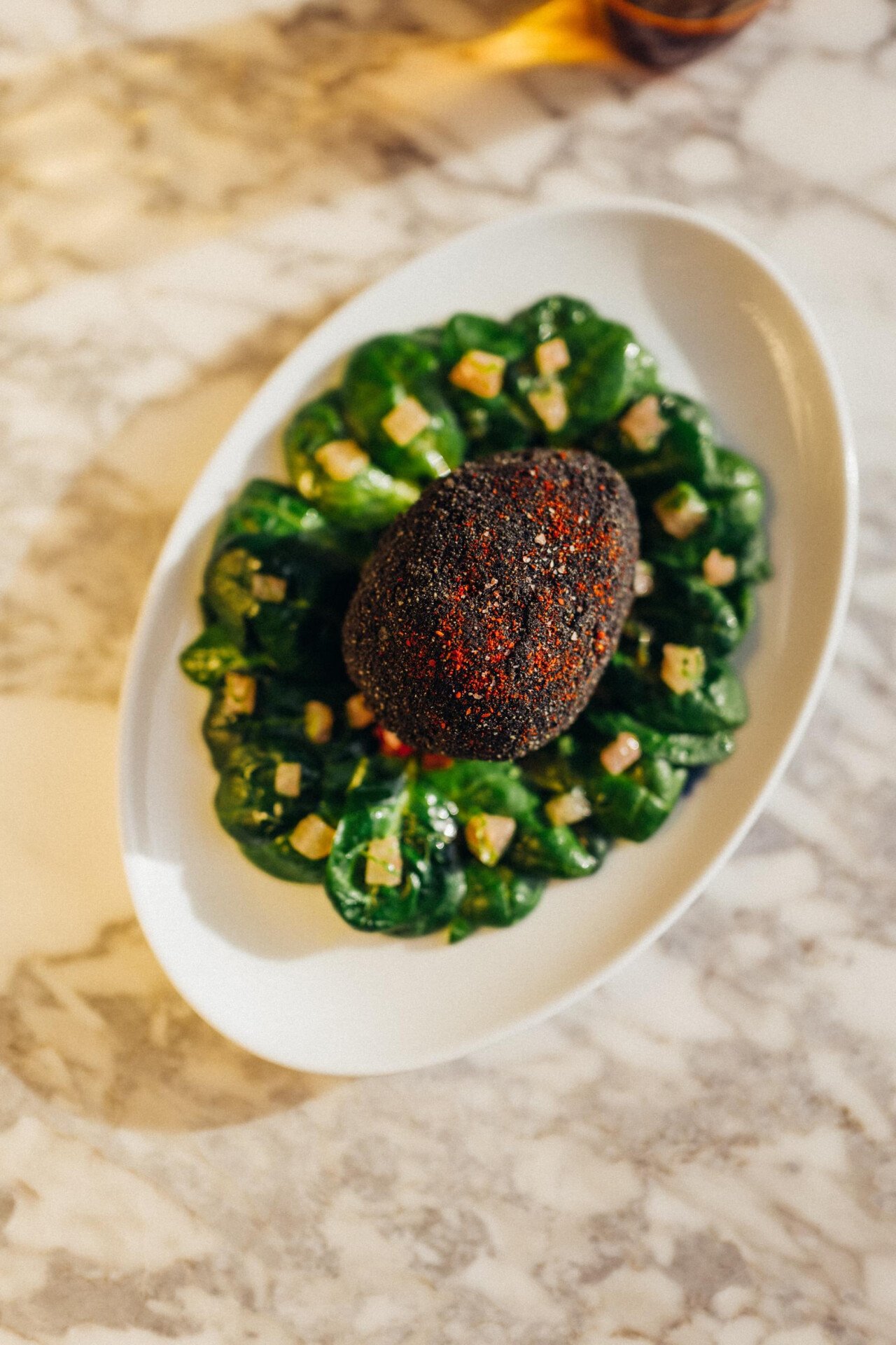 Dishes details at Riviera by Jean Imbert The Lana - Dorchester Collection 