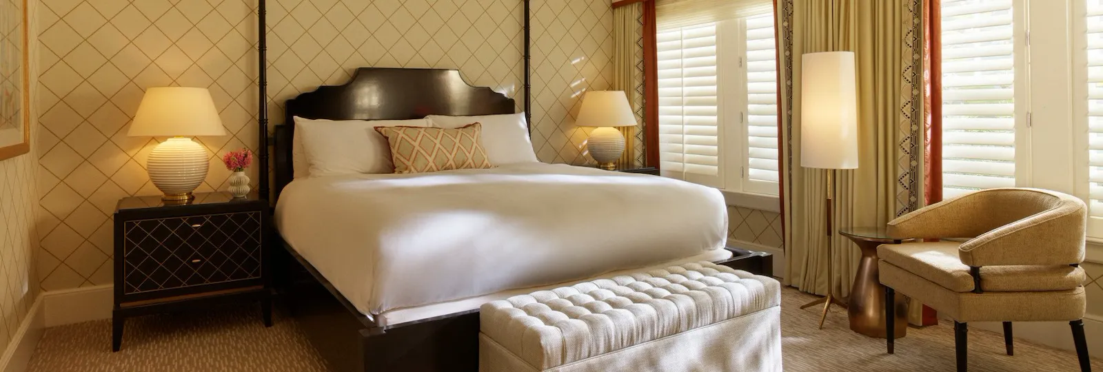 Beverly Hills Bungalow Suite Bedroom at The Beverly Hills Hotel, Los Angeles