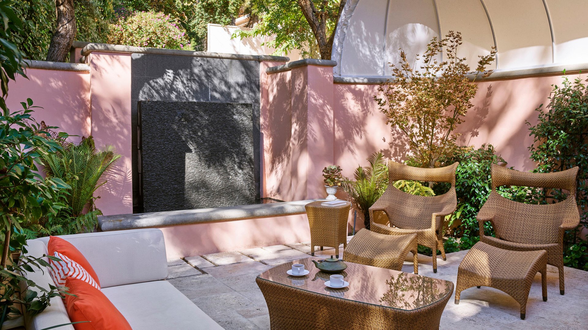 Outdoor Patio of Hotel Bel-Air Spa Enclave 