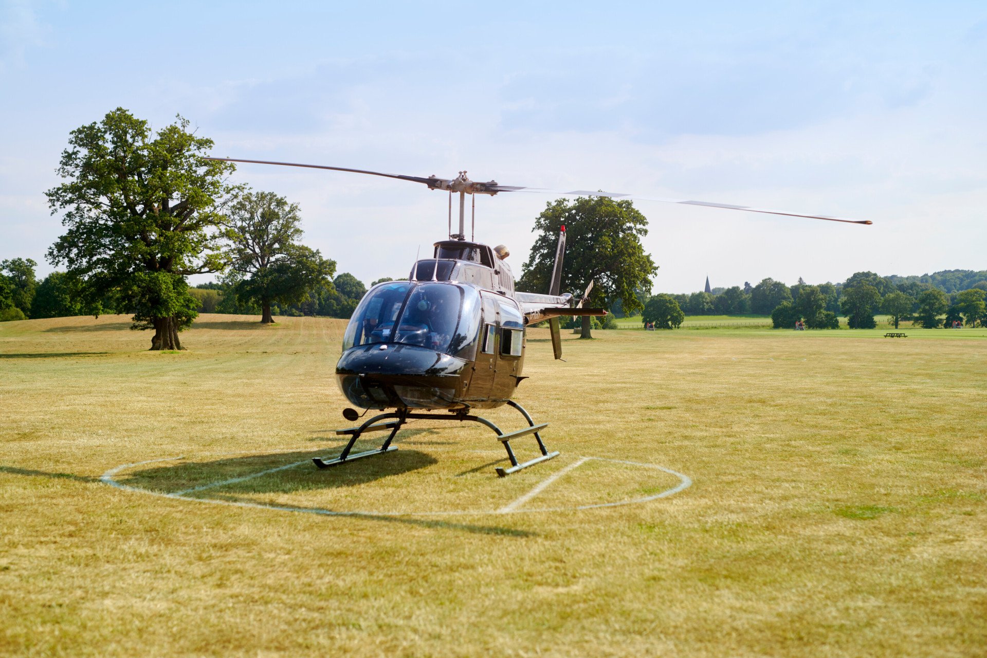 Helicopter service at Coworth Park