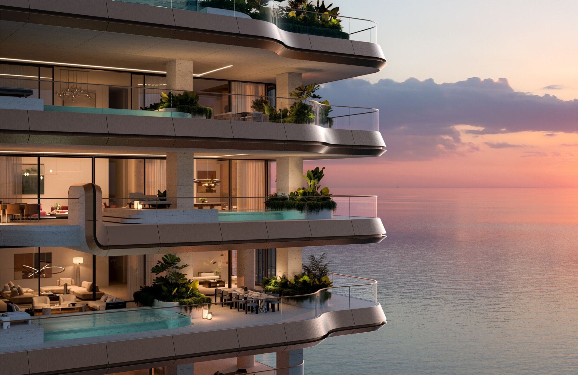 Render of The Alba residences, Dubai