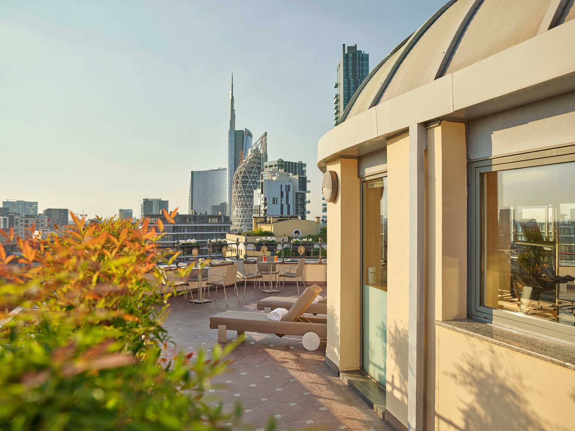 Bellissima vista della zona di Porta Nuova dalla terrazza del Club 10