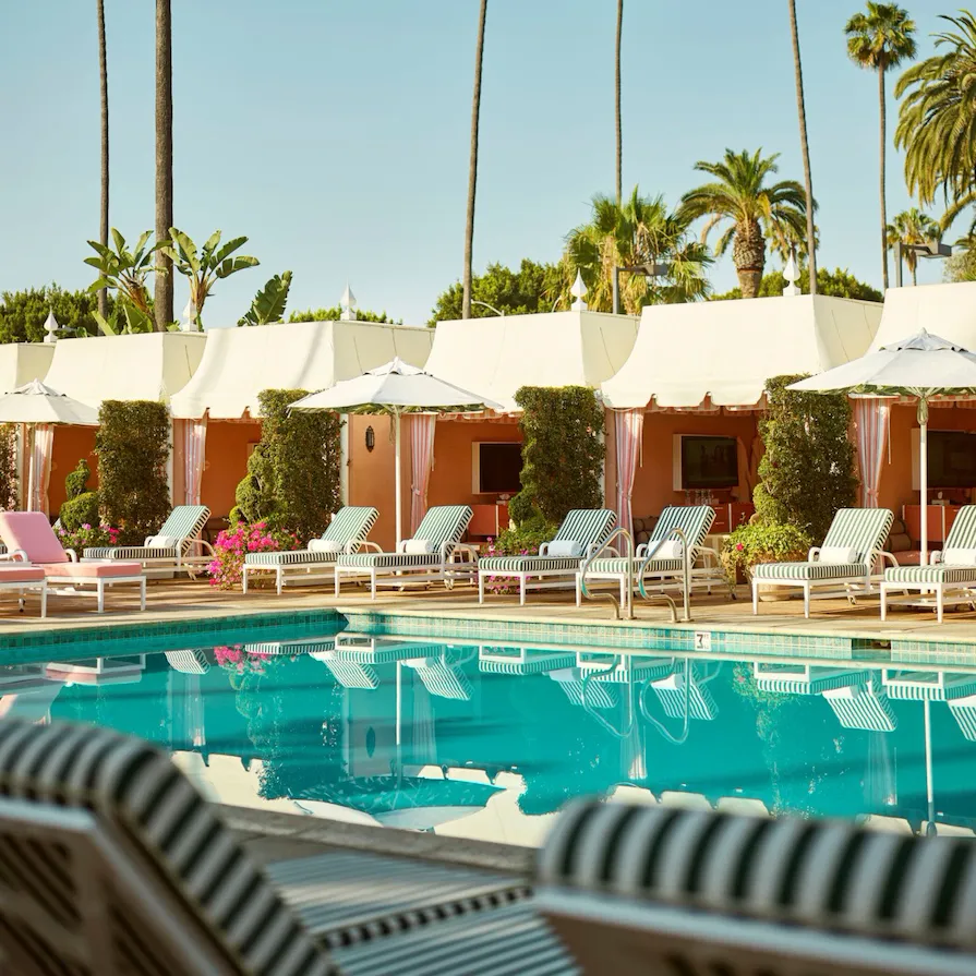 Being poolside at The Beverly Hills Hotel