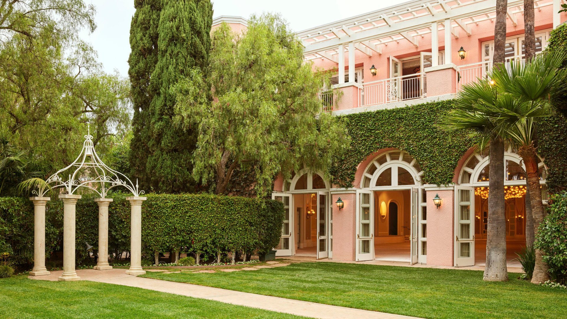 Crystal ballroom and pre-function space at The Beverly Hills Hotel