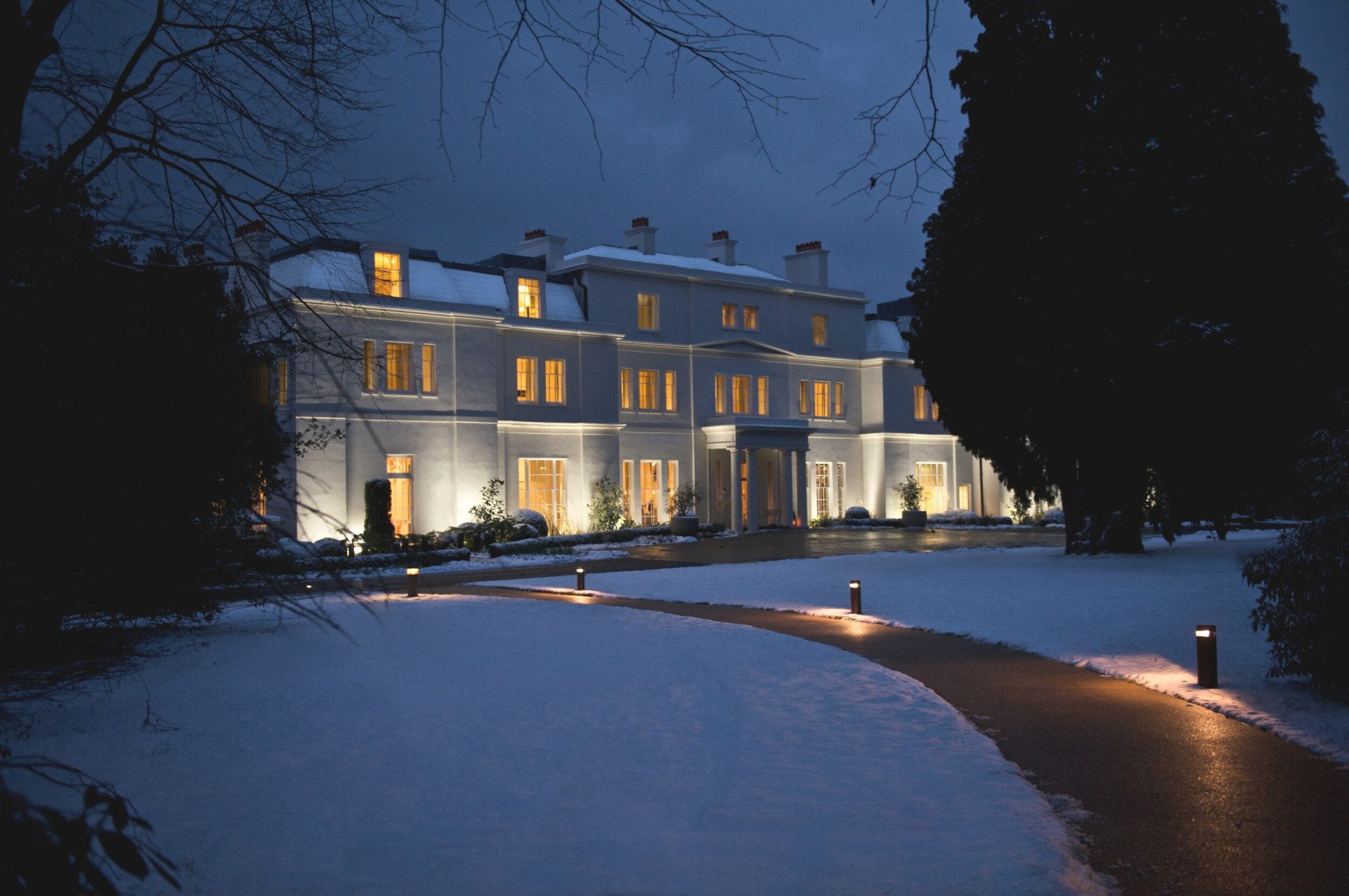 Exterior, snow - Coworth Park_LIGHTER