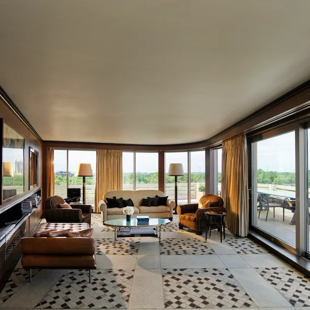 Penthouse Suite living room and terrace