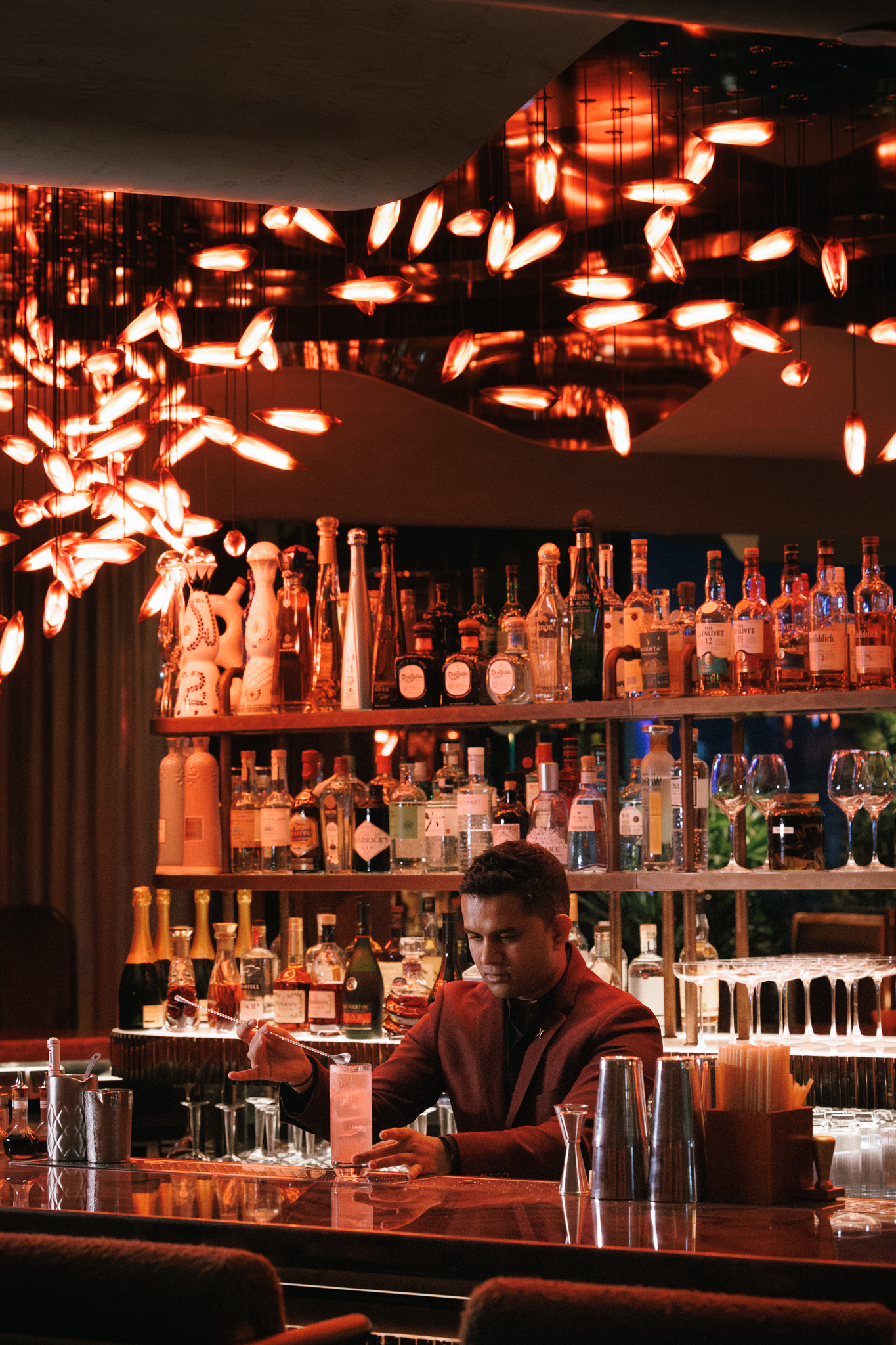 Jara's bartender preparing a cocktail