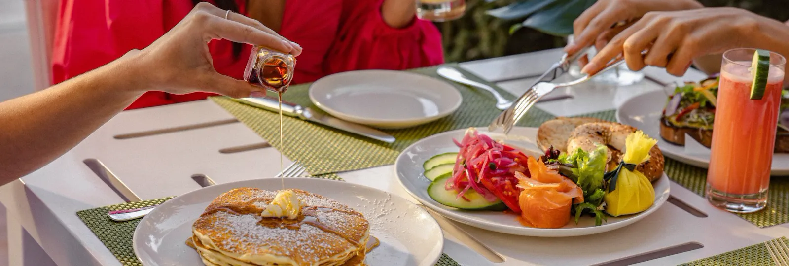 Dining in the Cabana Cafe, Beverly Hills