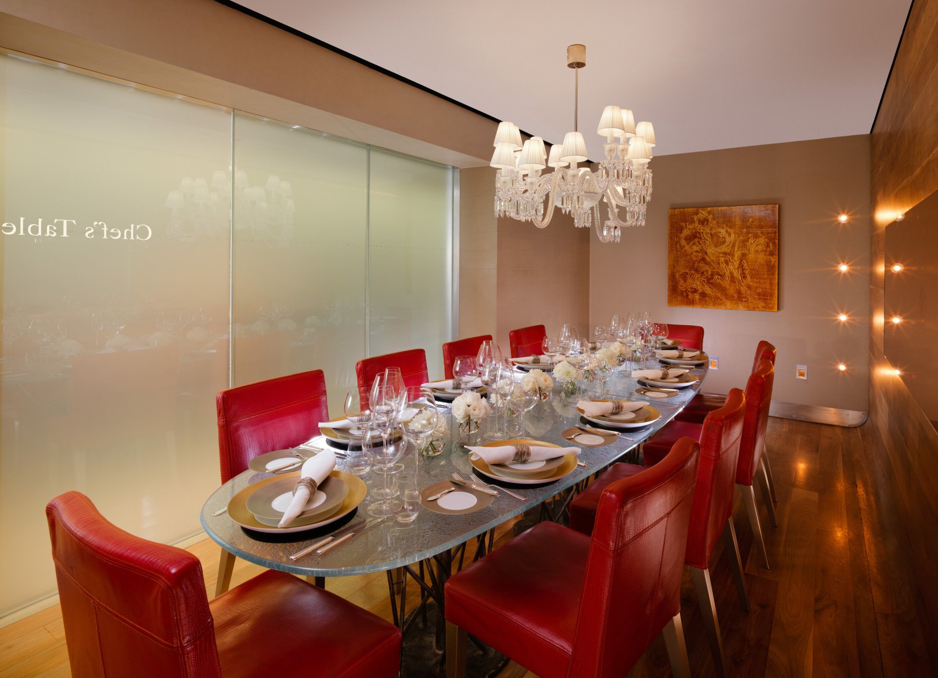 The Dorchester-Chef's Table-opaque glass