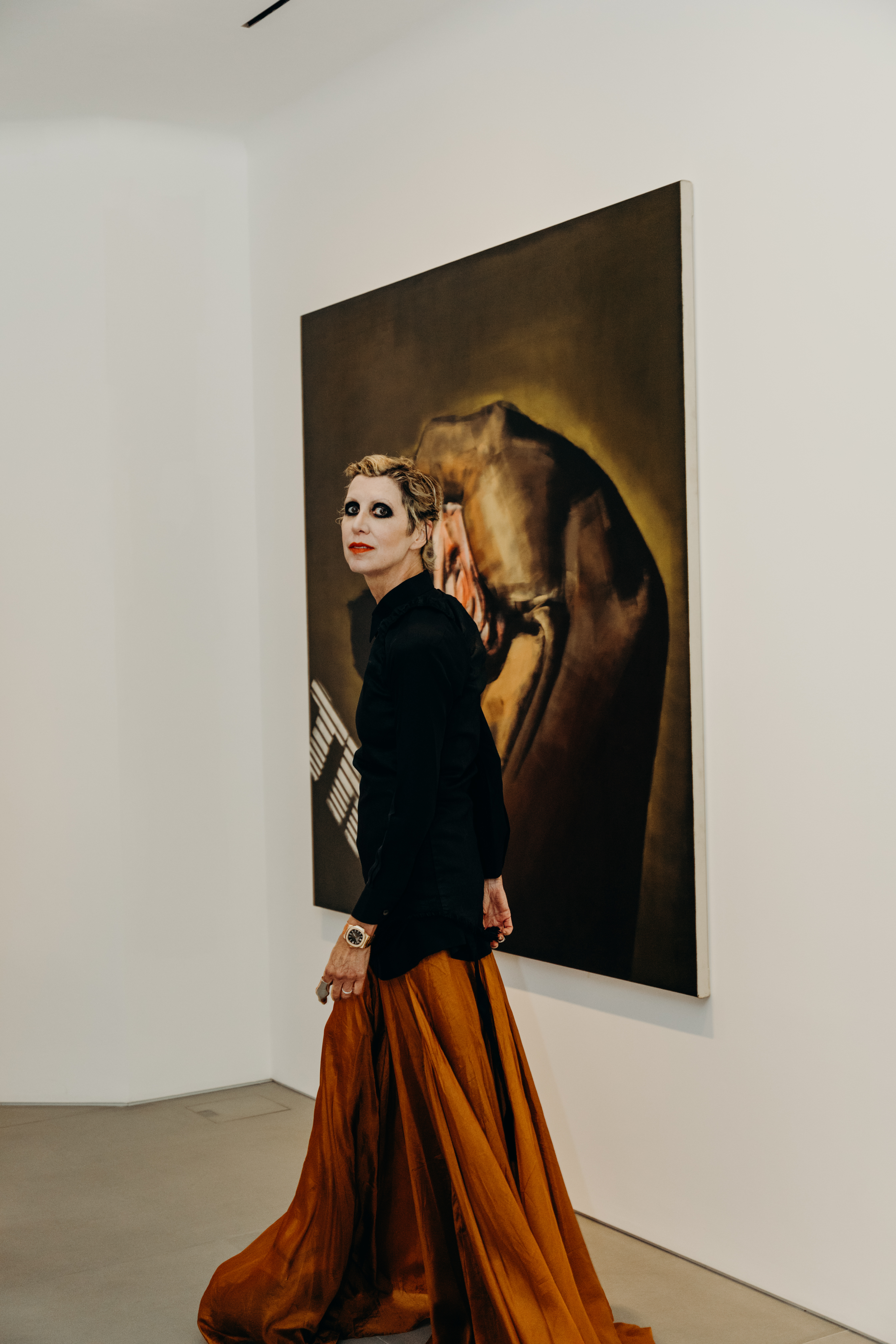 Headshot of Valeria Napoleone in front of an art piece 