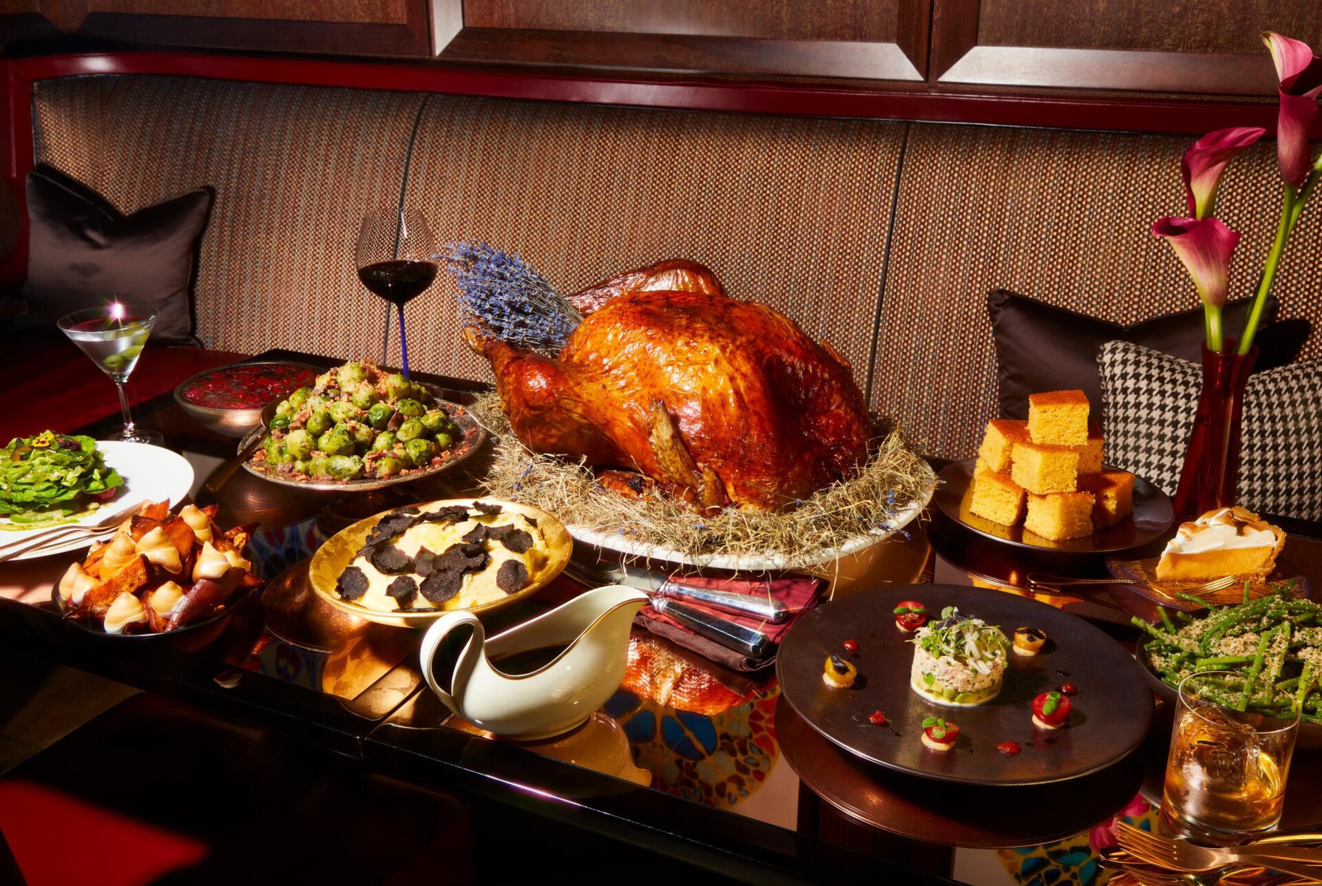 Images showing the Thanksgiving menu at CUT at 45 Park Lane
