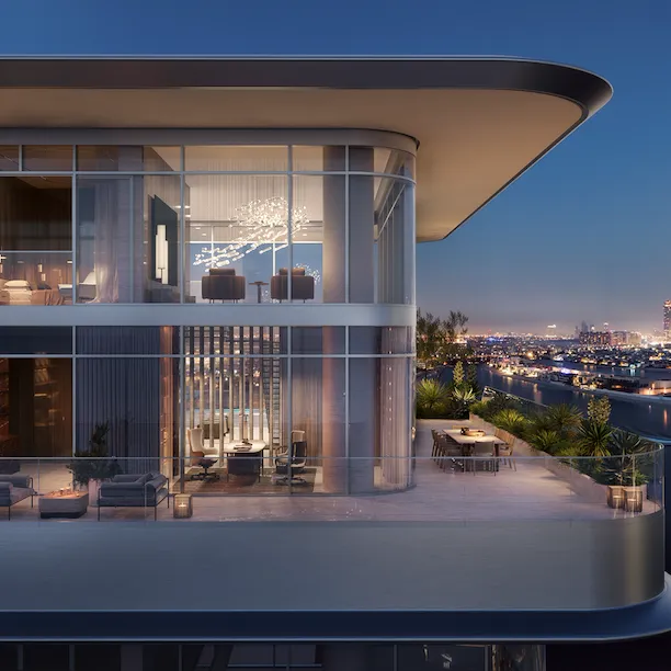 Orla Infinity Residences building exterior CGI, Dubai