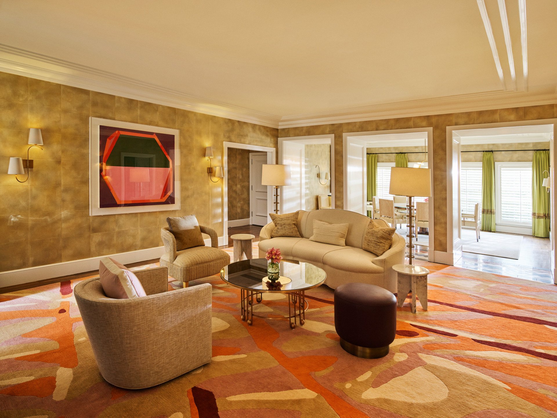 Bungalow 1A Living Room, The Beverly Hills Hotel, Los Angeles