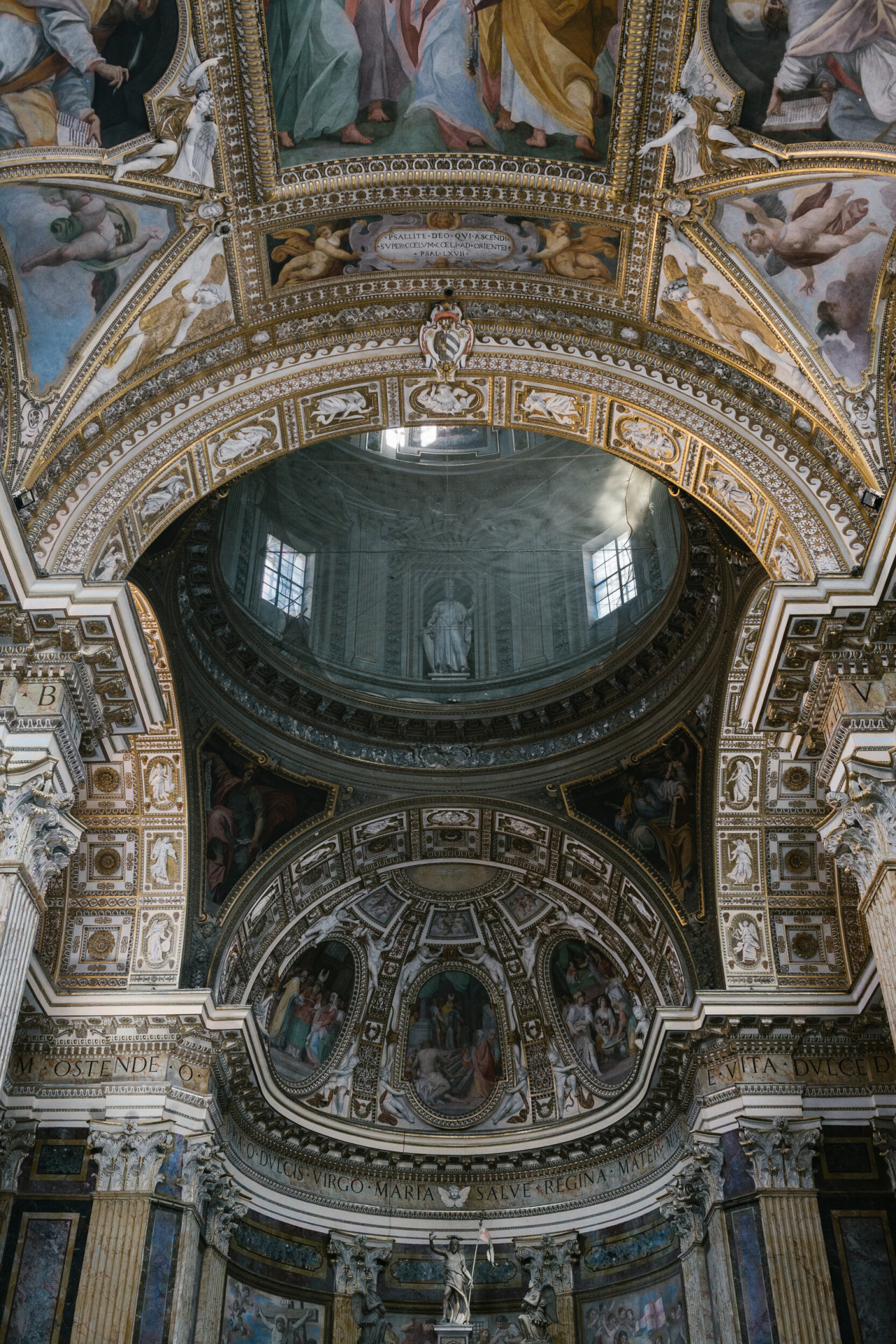 Frescoed ceiling of Santa Maria ai Monti Church in Rome