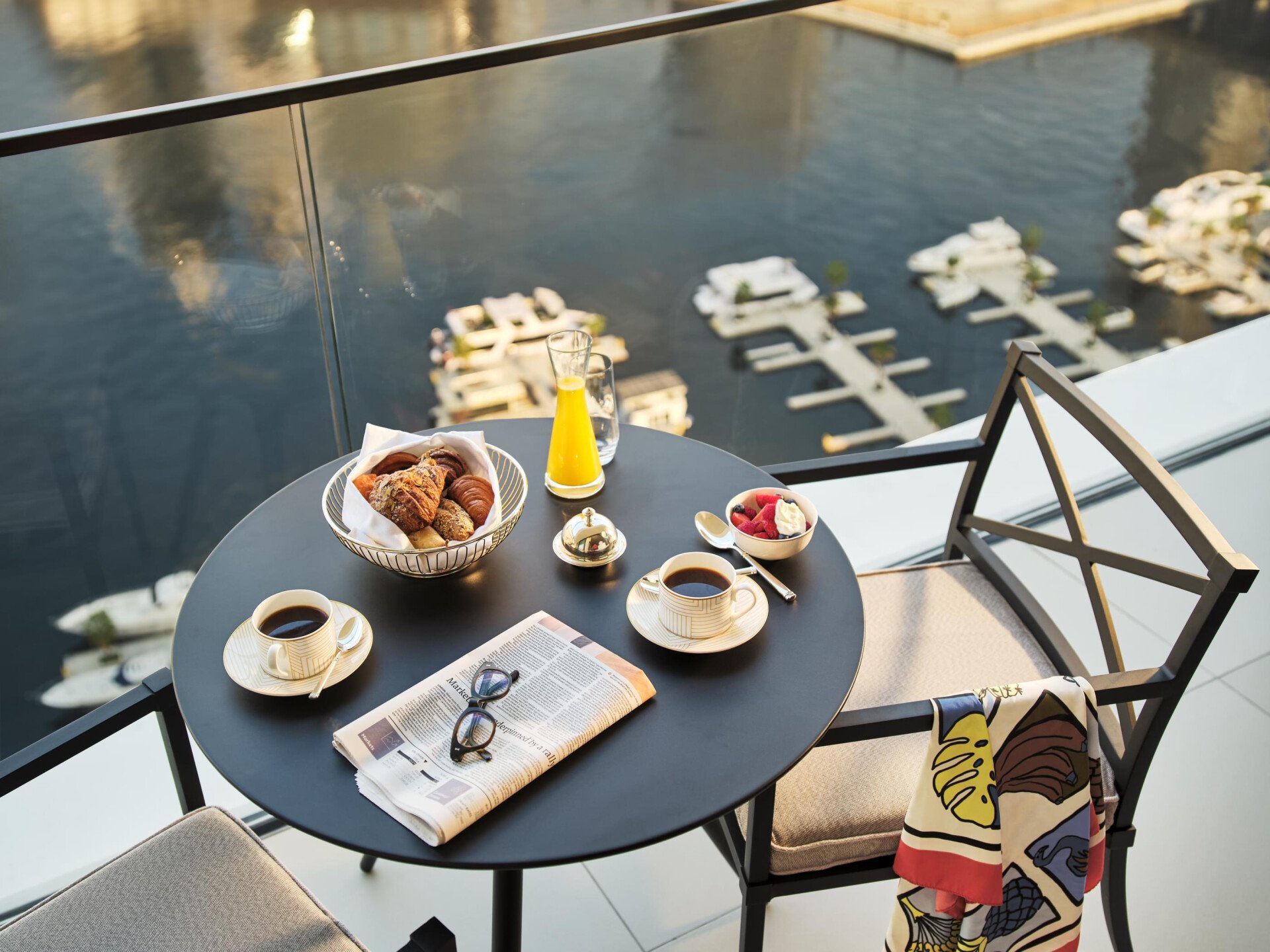 View from Marina suite at The Lana, Dubai