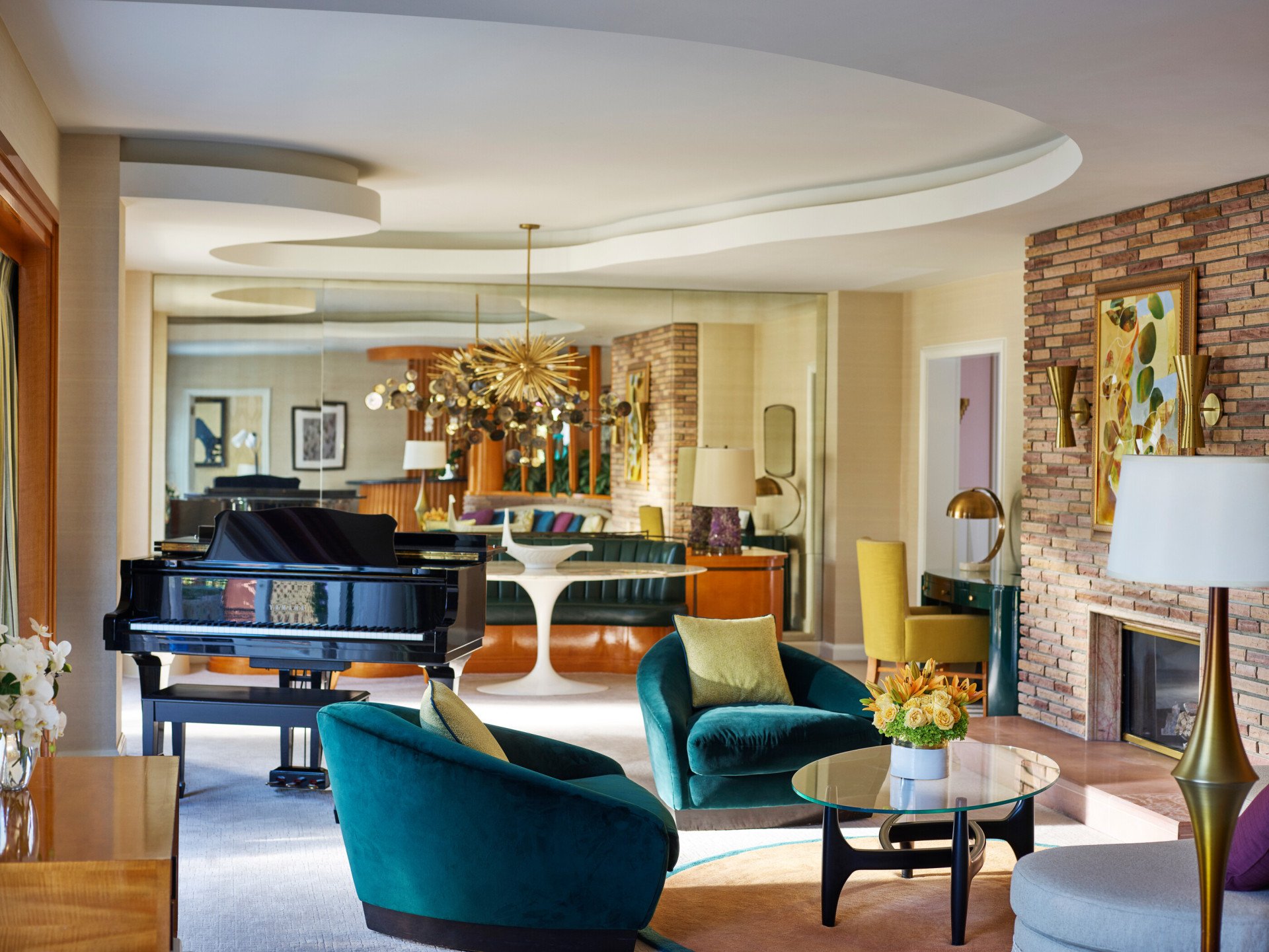 Living room inside the Paul Revere Williams Suite