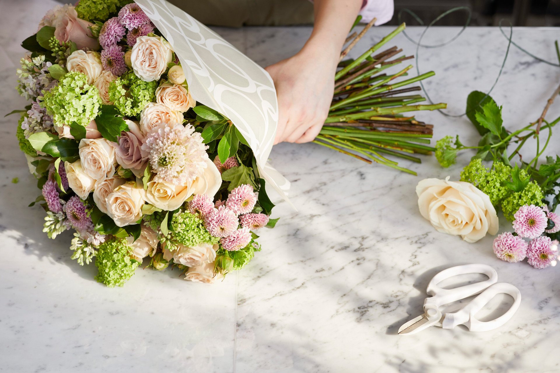 An arrangement of fresh flowers