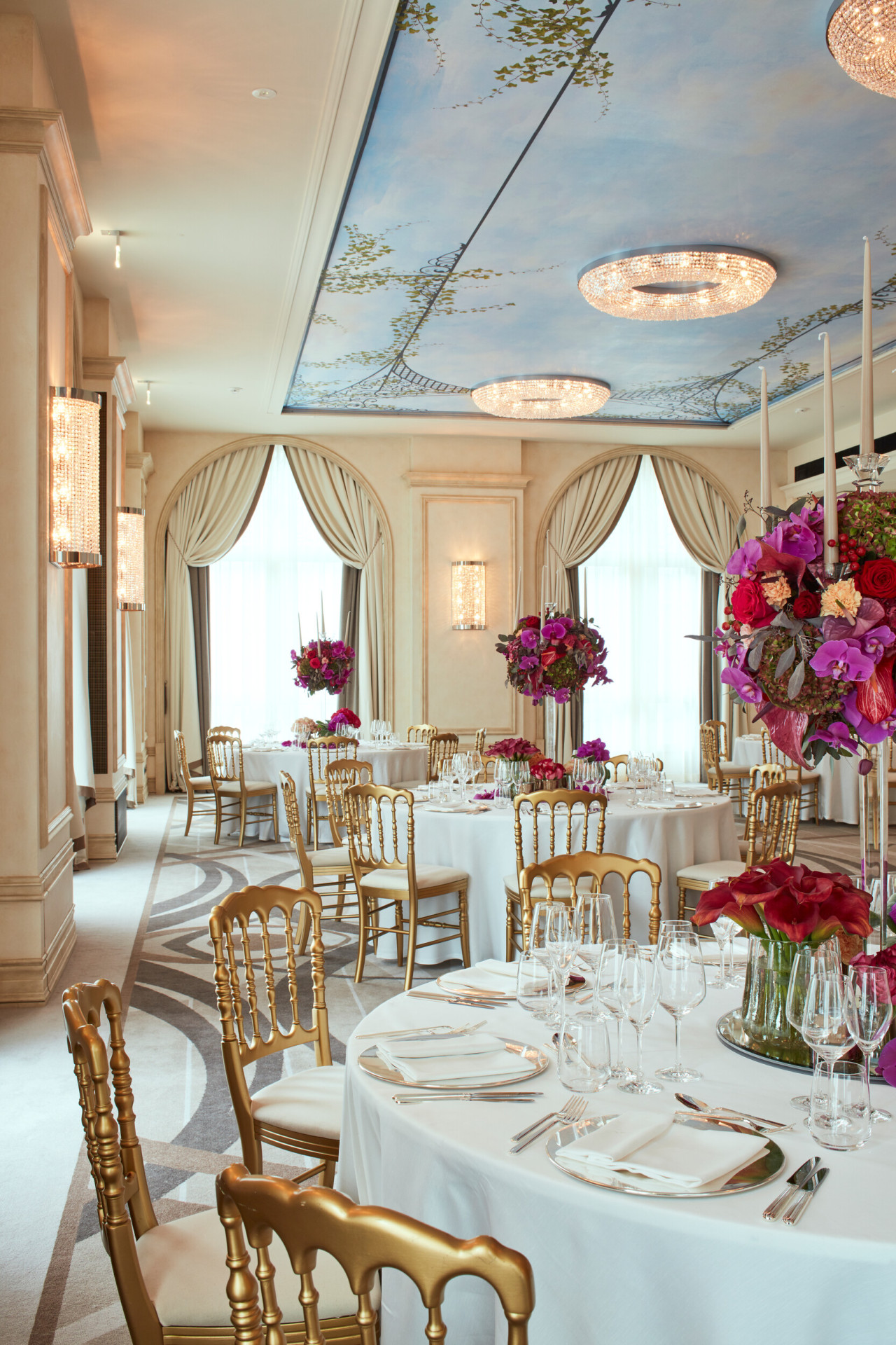 La nostra sala Veranda allestista per una cena di gala