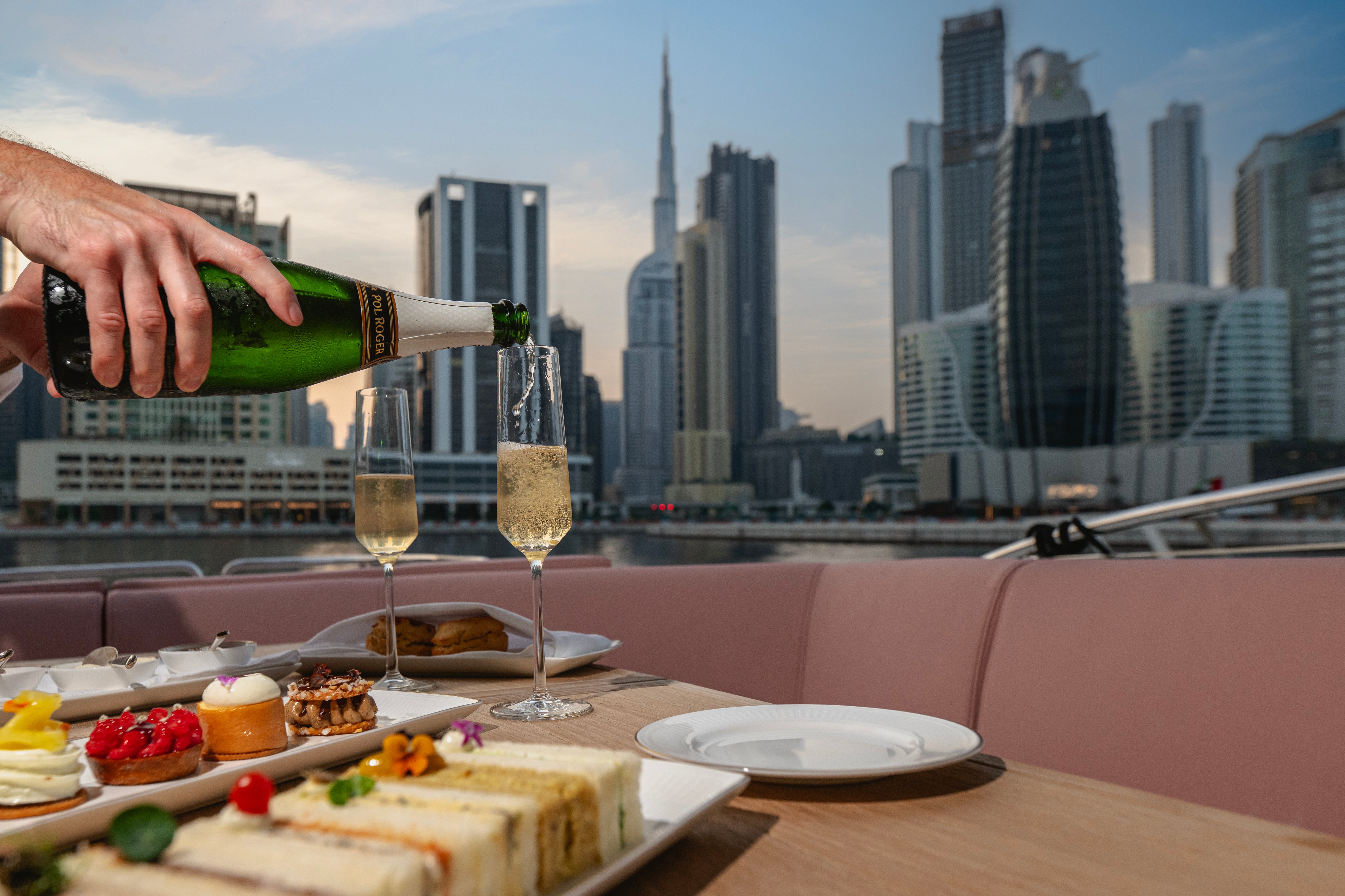 The afternoon tea offering in the Lana boat