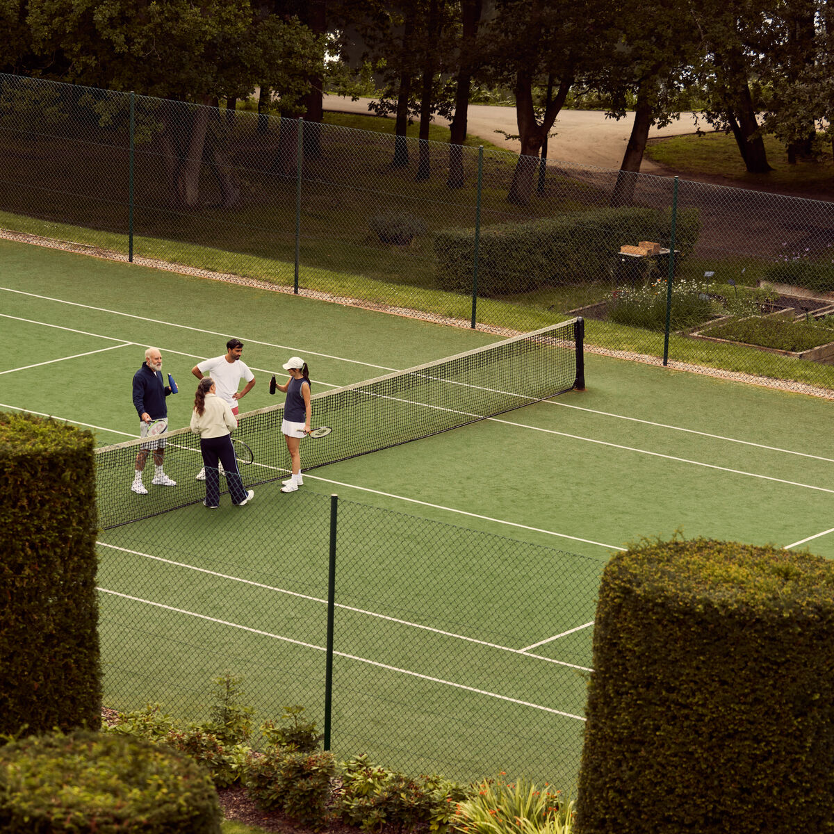 Lifestyle image of group of tennis players