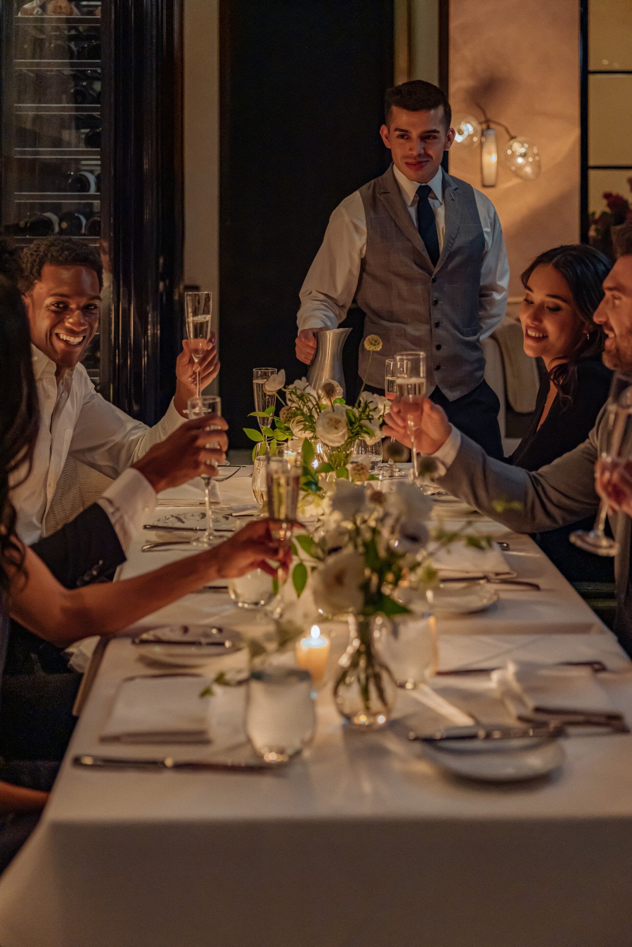 Dining in The Restaurant at Hotel Bel-Air, Los Angeles 