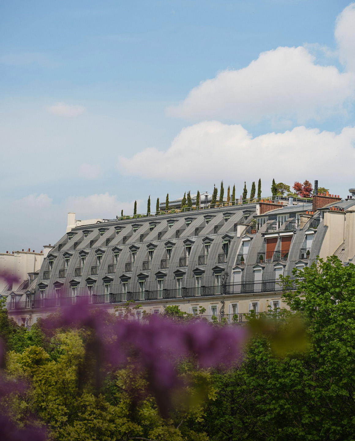 Exterior of Le Meurice on sunny day