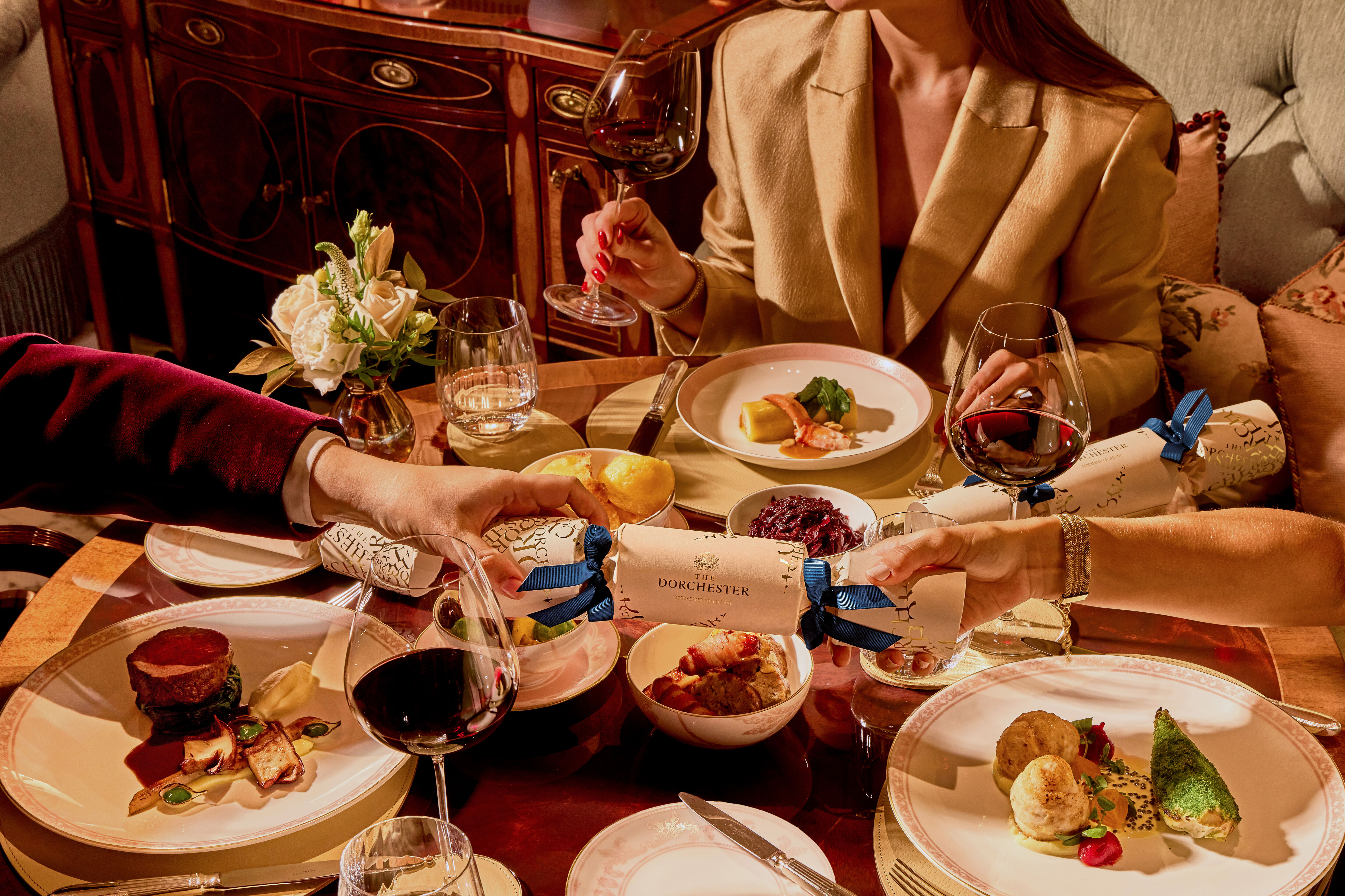 The Promenade at The Dorchester Festive Dining - Christmas meal table spread